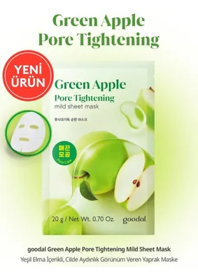 Goodal Yeşil Elma İçerikli Yaprak Maske GOODAL Green Apple Pore Tightening Mild Sheet Mask