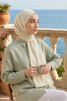 Armine Lüks Safir Şal - ALS1SFR - 21 - Krem