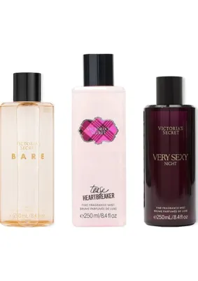 victorias secret 3'lü Vücut Spreyi Seti - Very Sexy Night + Tease Heartbreaker + Bare (3 x 250 Ml)