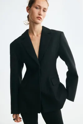 H&M Yün Karışımlı Kum Saati Blazer