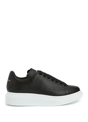 McQueen Oversized Siyah Kadın Deri Sneaker
