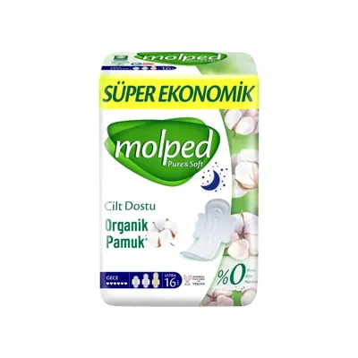 Molped Hijyenik Ped Pure & Soft Gece 16'lı