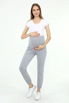 Luvmabelly Myra8091 - Gri Hamile Jogger Eşofman