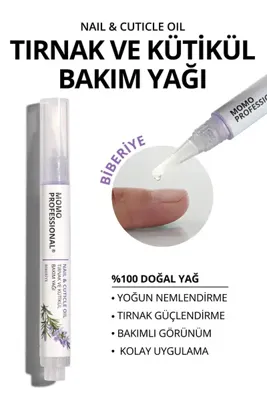 Momo Professional Biberiye Özlü Tırnak Ve Kütikül Bakım Yağı Kalemi, Canlandırıcı Ve Uyarıcı Etki, 3 Ml