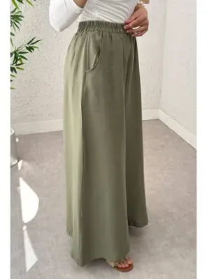 Salih Çelebi Boru Paça Pantolon 0012 - HAKİ