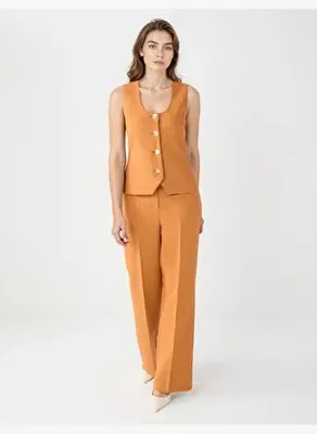 Jimmy Key  Karamel Loose  Dokuma Pantolon