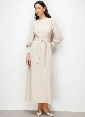 Mizalle Bej Kadın Elbise M2MZ1030120383