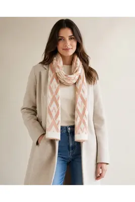 Butik V Desenli Triko Atkı