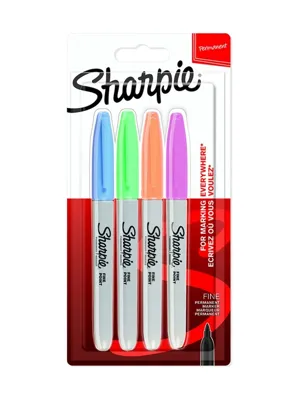 Diğer Sharpie Fine Permanent Keçeli Kalem, 4'lü Pastel Renkli Boya Kalemi Seti - 6 Adet Tarı