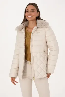 U.S. Polo Assn. Kadın Krem Mont 50308797-VR256