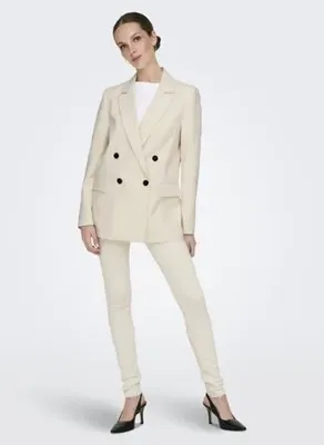 ONLY Ekru Kadın Dar Denim Pantolon ONLBLUSH MID SKINNY DNM DOT019