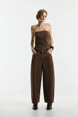 LEFTIES KADIN Desenli barrel jean