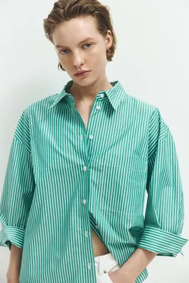H&M Kısa Poplin Gömlek