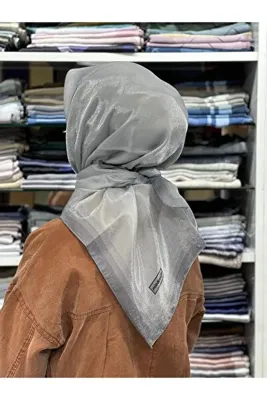 PİRAMİT Kehribar Simli Eşarp