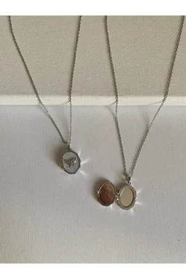 Collection Kapaklı aynalı melek kolye