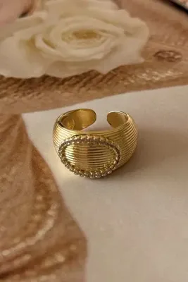 Trendy Butik Vintage Oval Detaylı Yüzük