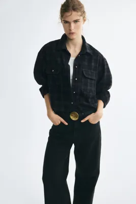 H&M Pamuklu Oversize Flanel Gömlek