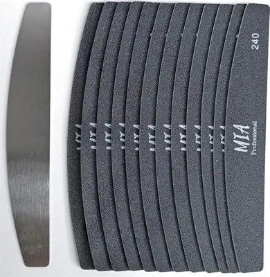 Mia Professional Kıvrımlı Çelik Taban + 6 Lı Yedek Törpü Grit 240