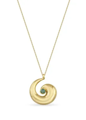 Orena Jewelry Emerald Snail 14 Ayar Altın Kadın Kolye