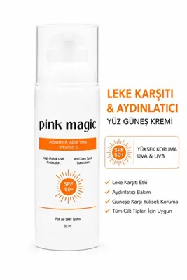 pink magic Leke Karşıtı & Aydınlatıcı Yüz Güneş Kremi / SPF 50+