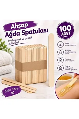 FixPoint AHŞAP AĞDA SPATULASI 100 ADET - SİR AĞDA UYGULAMA ÇUBUĞU - DİL ÇUBUĞU