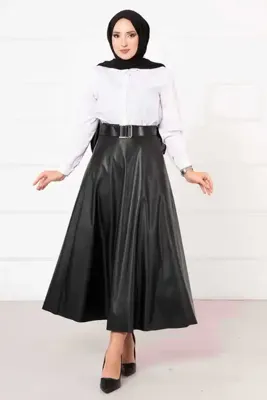 Genel Markalar Mevlana Deri Etek Siyah