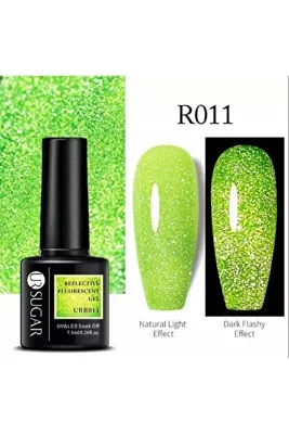 Ur Sugar Reflective Fluorescent Gel 7,5 ml Karanlıkta Parlayan Sımlı Kalıcı Oje R011