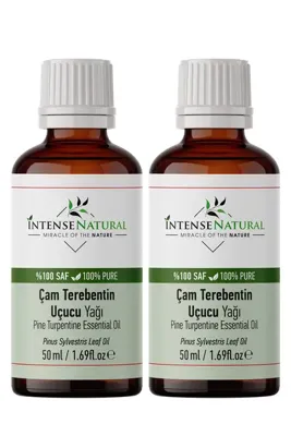 Intense Natural Çam Terebentin Uçucu Yağı 50 ml x 2 %100 Saf Ve Doğal Pine Turpentine Essential Oil