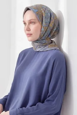 Silk Home Soft Eşarp Geometrik Füme