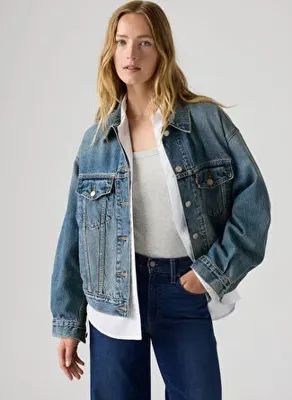 Levi's Levis Mavi Kadın Denim Ceket 90S TRUCKER CHOP CHOP A1743-0176