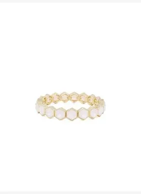 Faik Sönmez Taşlı Lastikli Gold Bileklik W27BLK005