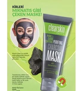 Avon Clearskin Pore Shine Kömür Maske 75 Ml.