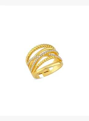 Linya Jewellery Taşlı Sarmal Yüzük