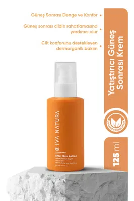 Iva Natura Organik Güneş Sonrası Bakım Kremi Aloe Vera & Bitkisel Yağ Kompleksi | Yatıştırıcı Nem Bakımı | 125 ml