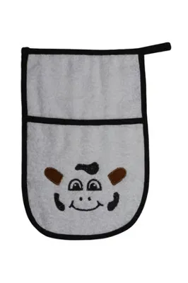 AnkiToys Sevimli İnek Bebek Banyo Lifi & Kesesi