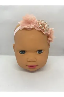 Melkady Aksesuar Melkady 278pu - Çiçekli Şık Broşlu Bebek Bandı (0-6 AY)