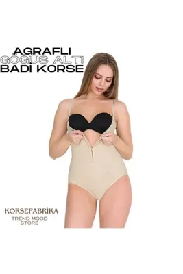 korsefabrika trend mood store Agraflı Göğüs Altı Zayıflatan Toparlayıcı Incelten Badi Korse