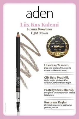 Aden Luxury Powder Browliner - Kaş Kalemi -Light Brown