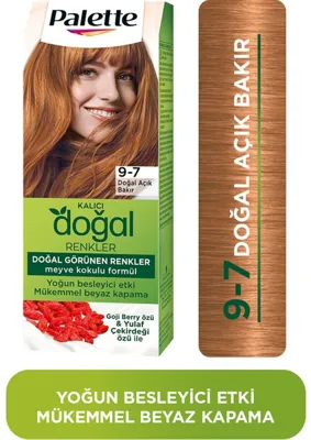 TeknoKapsül Kalıcı Doğal Renkler 9-7 Doğal Açık Bakır Goji Berry Özü Saç Boyası