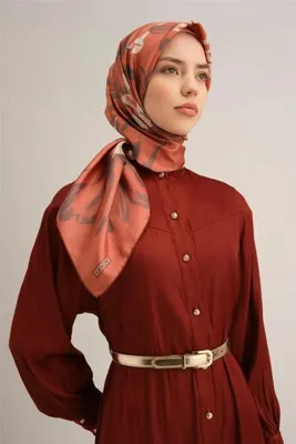 Armine %100 SURA İPEK EŞARP 9322D (S) (NOSTALJİ)-55