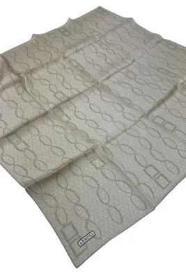 ARMİNE İpek Eşarp Nostalji Twill 8925D-39 Geometrik Desen KREM