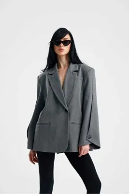 GACA COLLECTION MANAROLA Blazer Ceket Kol Ve Sırt Düğme Detaylı