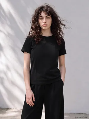 LCW Petite Soft Touch Kadın Tişört