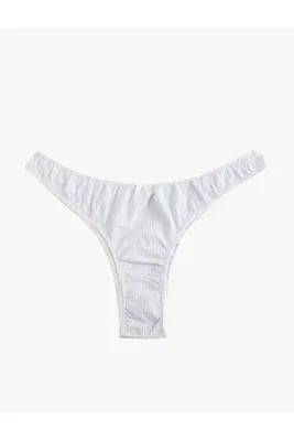 Koton Fiyonk Detaylı Çizgili Brief Külot