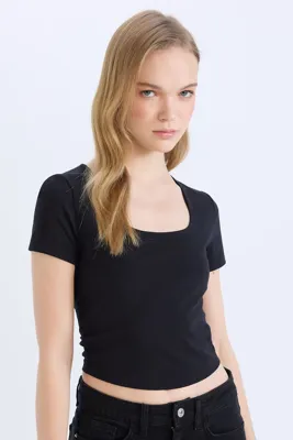 Defacto Fitted Kısa Kollu Tişört