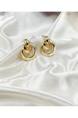 Genel Markalar Kadın Gold Renk Düğüm Model Tasarım Küpe