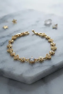Genel Markalar Gold Renk Celestial Yıldız ve Hilal Model Kadın Bileklik 5886