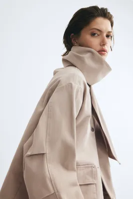 H&M Şal Yakalı Gabardin Ceket