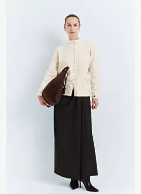 Defacto Regular Fit Drape Detaylı Normal Bel Maxi Etek I7384AX26WN