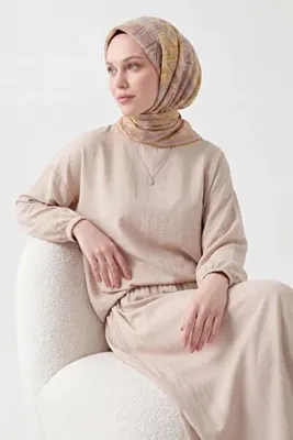 Silk Home Soft Eşarp Geometrik Açık Gri